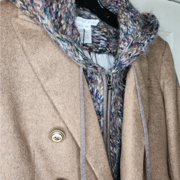 $298 Veronica Beard Sanra Alpaca Wool Blend Hoodie knit Dickey Jacket insert - Picture 12 of 16